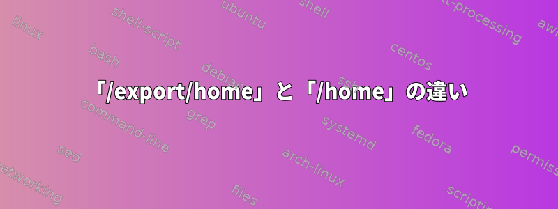 「/export/home」と「/home」の違い