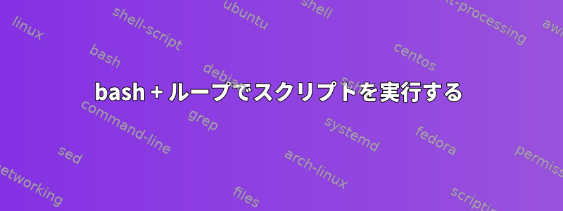 bash + ループでスクリプトを実行する