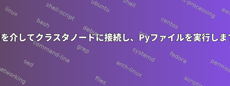 SSHを介してクラスタノードに接続し、Pyファイルを実行します。