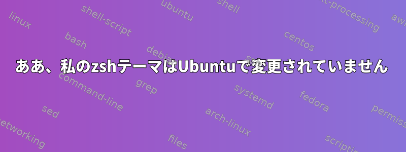 ああ、私のzshテーマはUbuntuで変更されていません