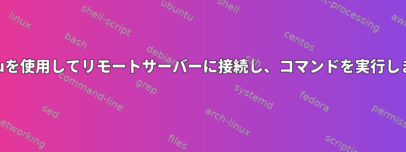 byobuを使用してリモートサーバーに接続し、コマンドを実行します。