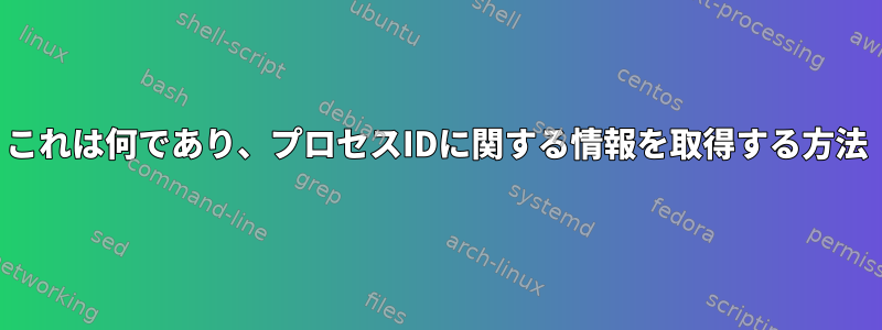 これは何であり、プロセスIDに関する情報を取得する方法