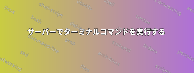 サーバーでターミナルコマンドを実行する