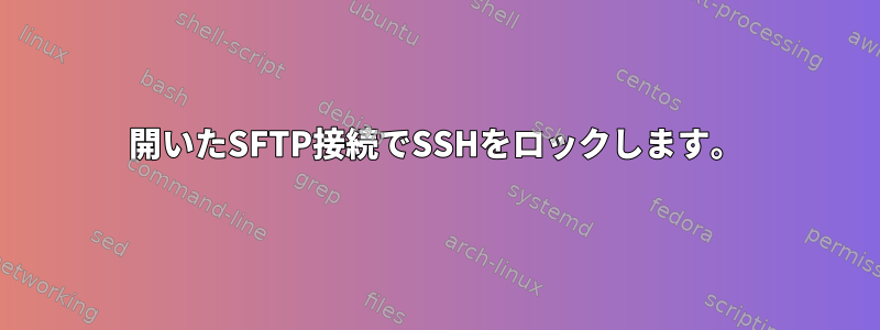 開いたSFTP接続でSSHをロックします。