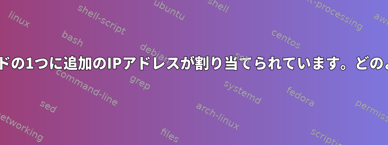 Redhatクラスタのノードの1つに追加のIPアドレスが割り当てられています。どのように削除できますか？