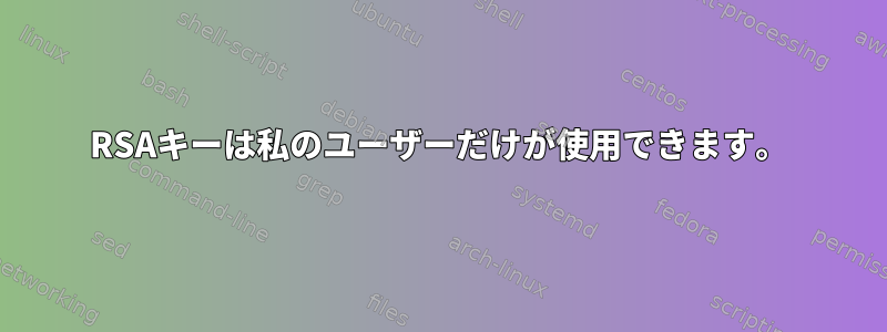 RSAキーは私のユーザーだけが使用できます。