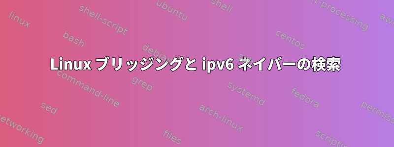 Linux ブリッジングと ipv6 ネイバーの検索