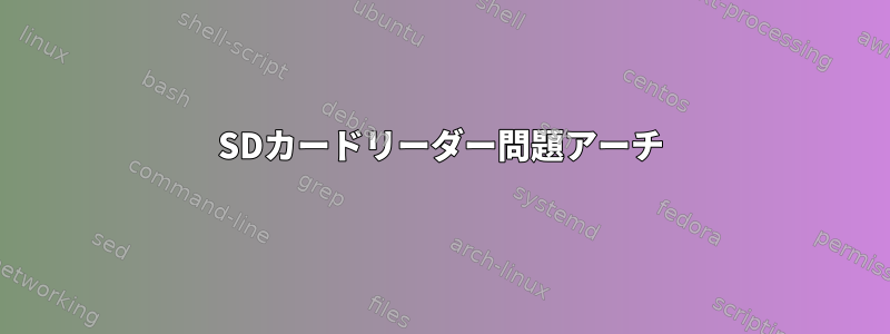 SDカードリーダー問題アーチ