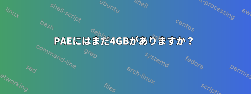 PAEにはまだ4GBがありますか？