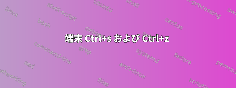 端末 Ctrl+s および Ctrl+z