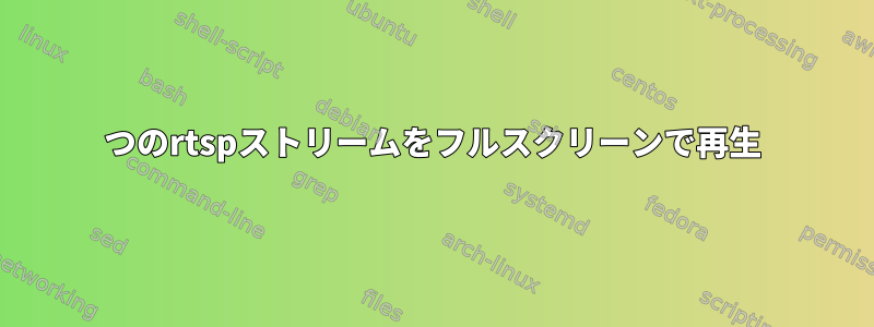 4つのrtspストリームをフルスクリーンで再生