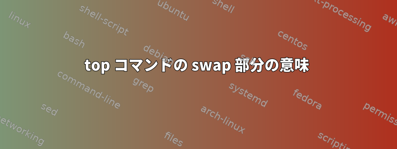 top コマンドの swap 部分の意味