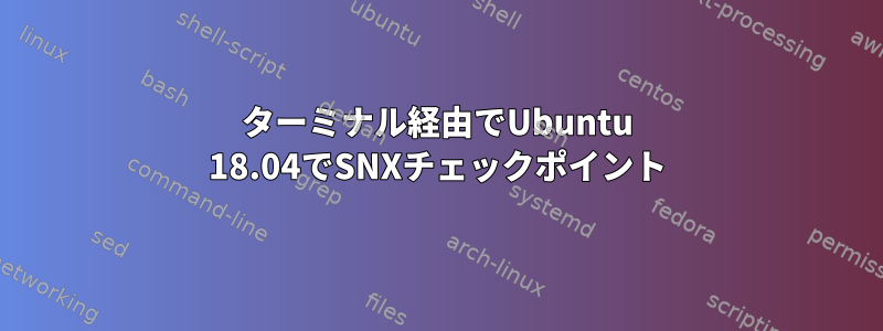 ターミナル経由でUbuntu 18.04でSNXチェックポイント