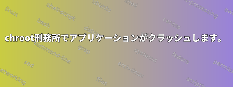 chroot刑務所でアプリケーションがクラッシュします。