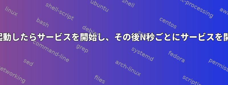 タイマーが起動したらサービスを開始し、その後N秒ごとにサービスを開始します。