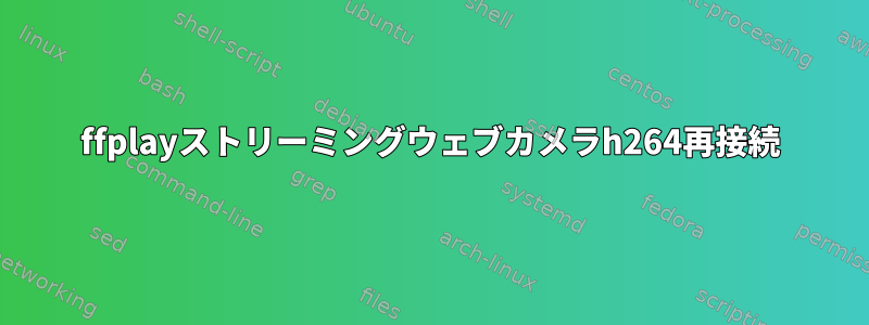 ffplayストリーミングウェブカメラh264再接続