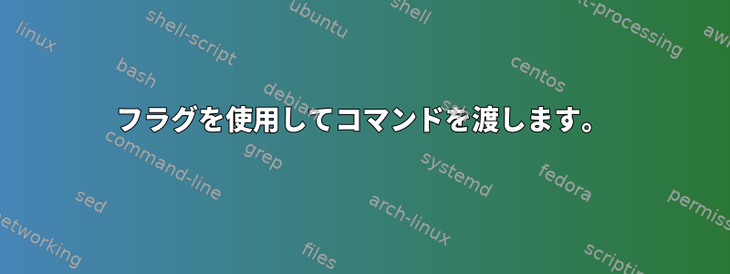 フラグを使用してコマンドを渡します。