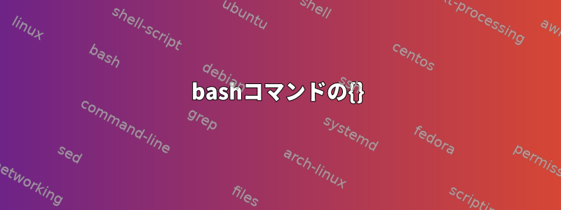 bashコマンドの{}