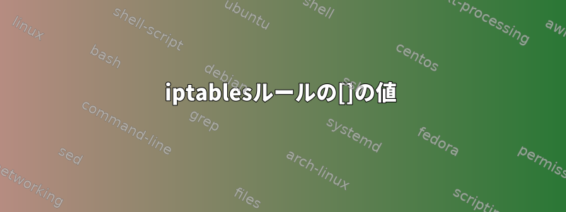 iptablesルールの[]の値