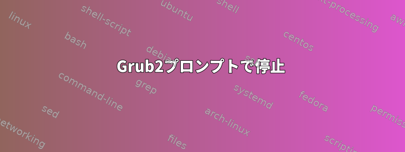 Grub2プロンプトで停止