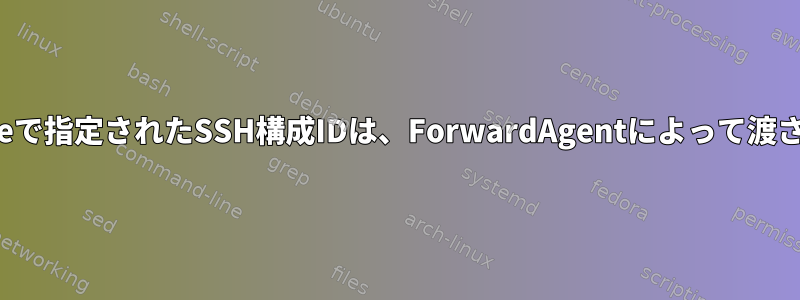 IdentityFileで指定されたSSH構成IDは、ForwardAgentによって渡されません。