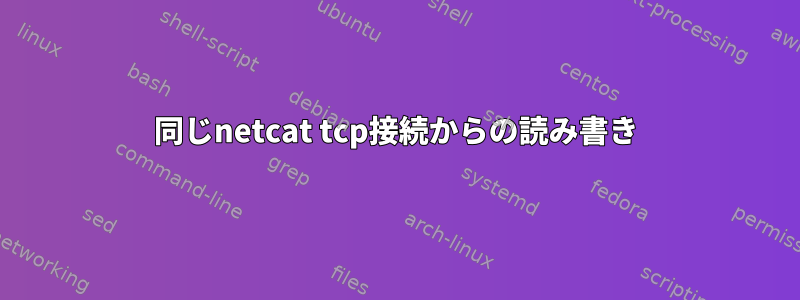 同じnetcat tcp接続からの読み書き