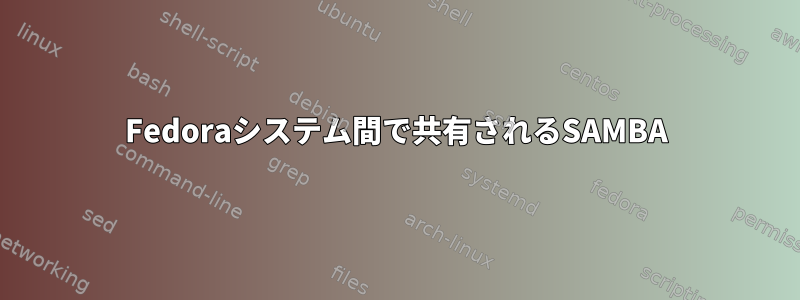 Fedoraシステム間で共有されるSAMBA