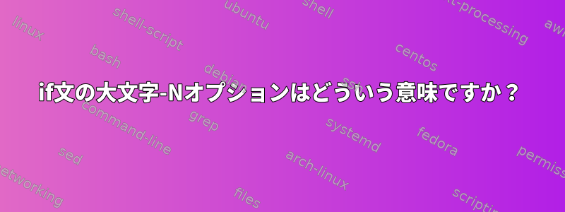 if文の大文字-Nオプションはどういう意味ですか？