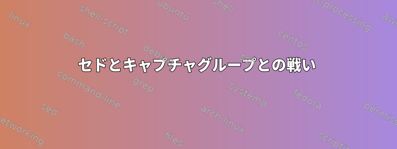 セドとキャプチャグループとの戦い