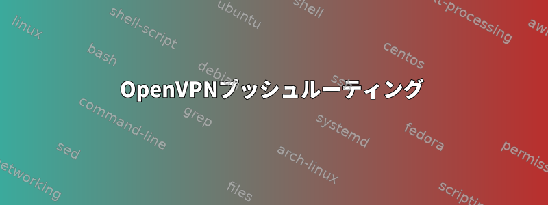 OpenVPNプッシュルーティング