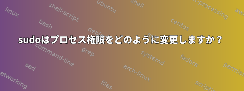 sudoはプロセス権限をどのように変更しますか？