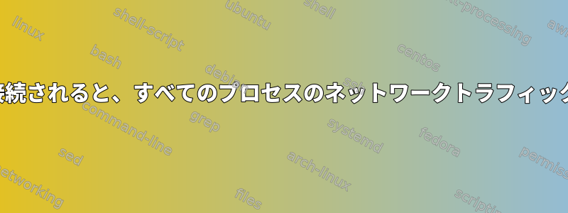 新しいプロセスが接続されると、すべてのプロセスのネットワークトラフィックが遅くなります。