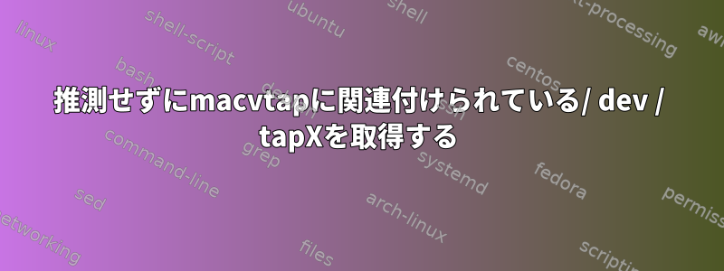 推測せずにmacvtapに関連付けられている/ dev / tapXを取得する