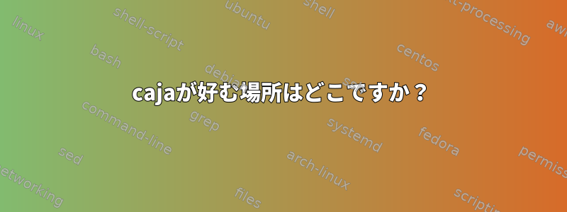 cajaが好む場所はどこですか？