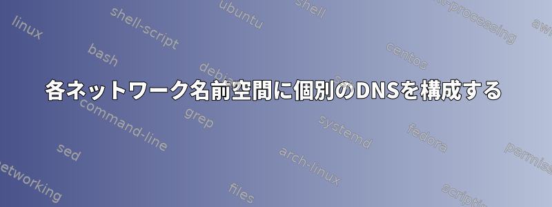 各ネットワーク名前空間に個別のDNSを構成する