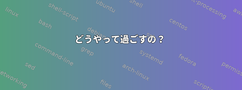 どうやって過ごすの？