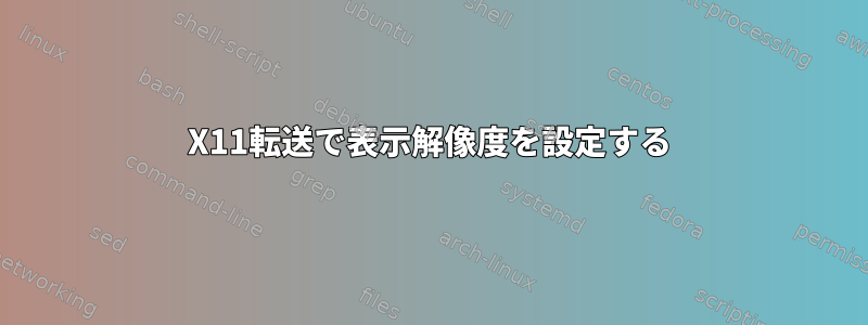 X11転送で表示解像度を設定する