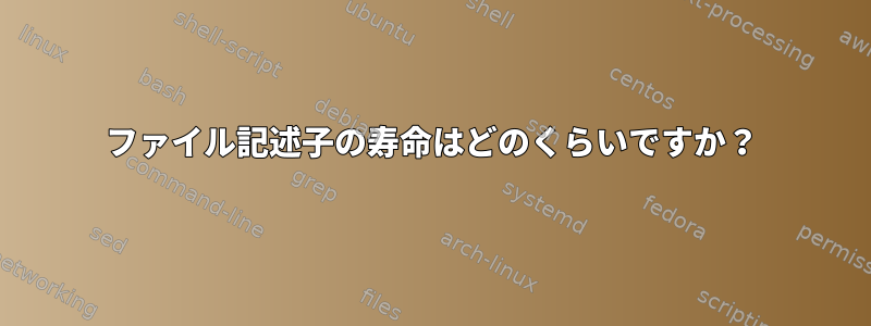 ファイル記述子の寿命はどのくらいですか？