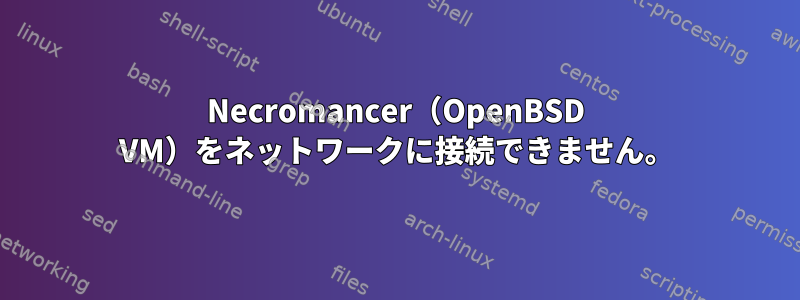 Necromancer（OpenBSD VM）をネットワークに接続できません。