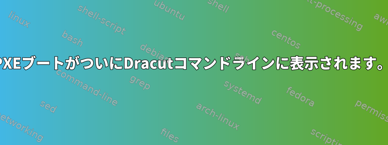 PXEブートがついにDracutコマンドラインに表示されます。