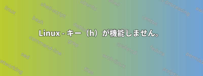 Linux - キー（h）が機能しません。