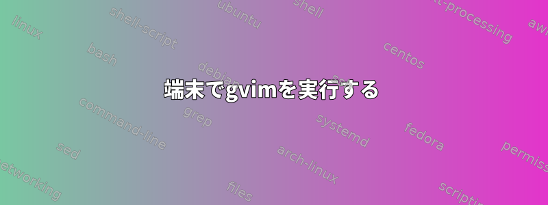 端末でgvimを実行する