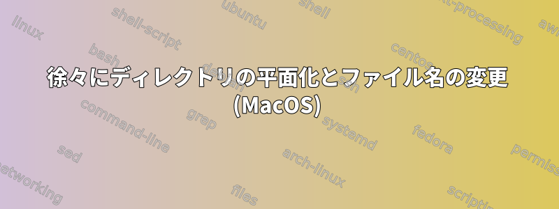 徐々にディレクトリの平面化とファイル名の変更 (MacOS)