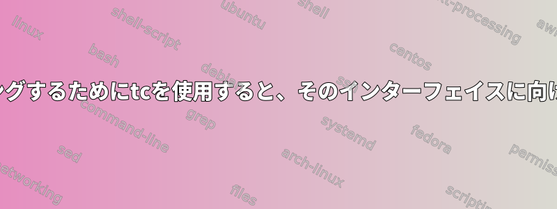 インターフェイスで着信トラフィックをミラーリングするためにtcを使用すると、そのインターフェイスに向けられたパケットのみがミラーリングされますか？