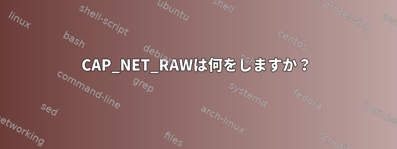 CAP_NET_RAWは何をしますか？