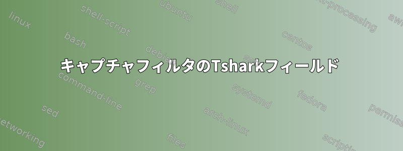 キャプチャフィルタのTsharkフィールド