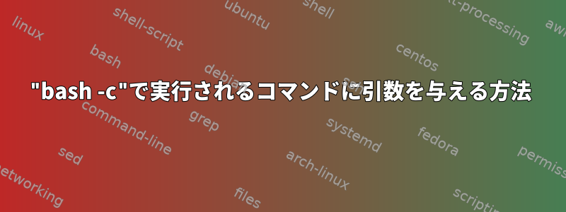 "bash -c"で実行されるコマンドに引数を与える方法