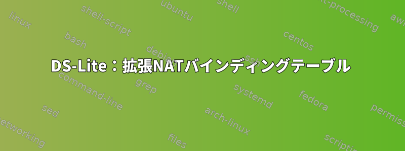 DS-Lite：拡張NATバインディングテーブル