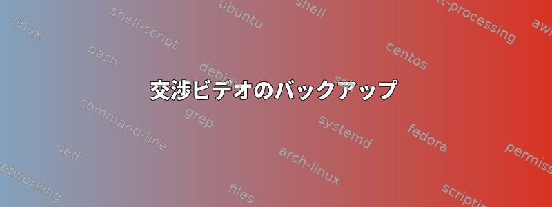 交渉ビデオのバックアップ