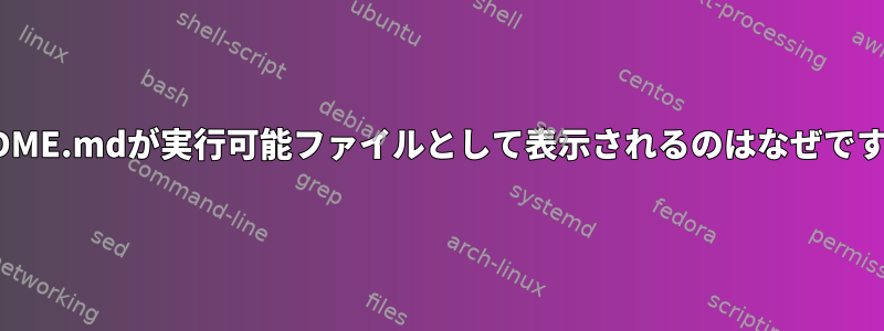 README.mdが実行可能ファイルとして表示されるのはなぜですか？